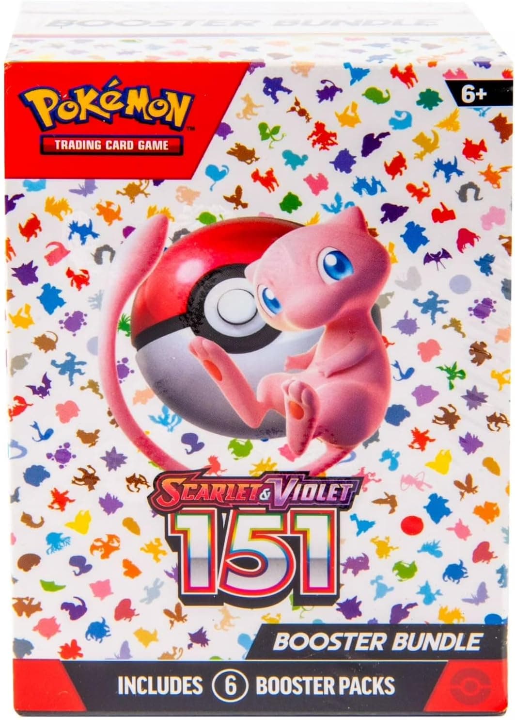 El Booster Bundle de Pokémon 151 con Mew junto a una Poké Ball y el logotipo de la expansión