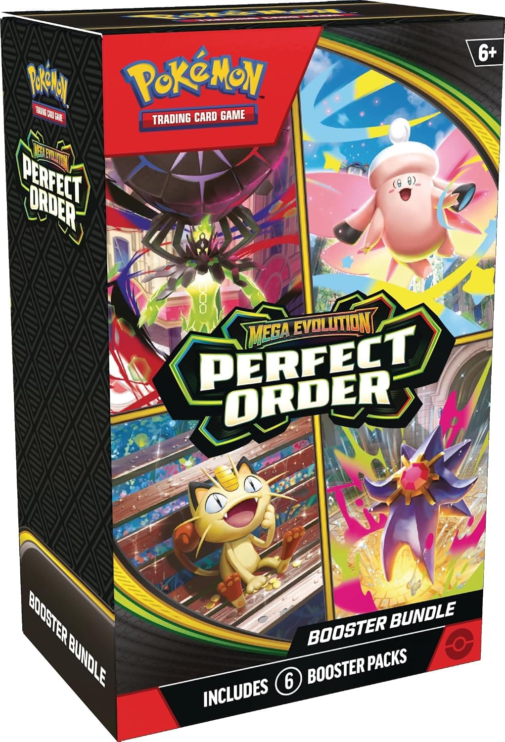 El Booster Bundle de Megaevolución Order con los seis sobres visibles