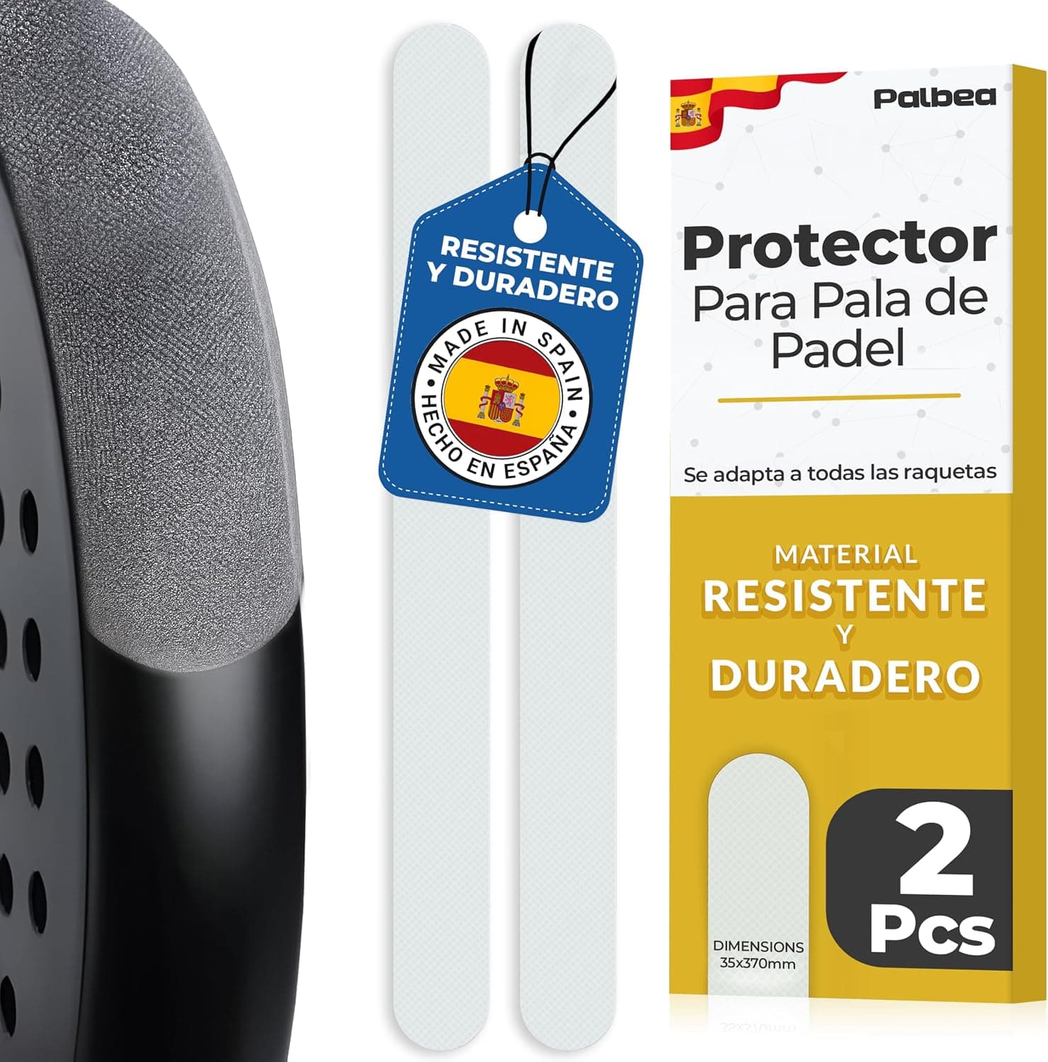 Rollo de protector transparente para la cara de una pala de pádel