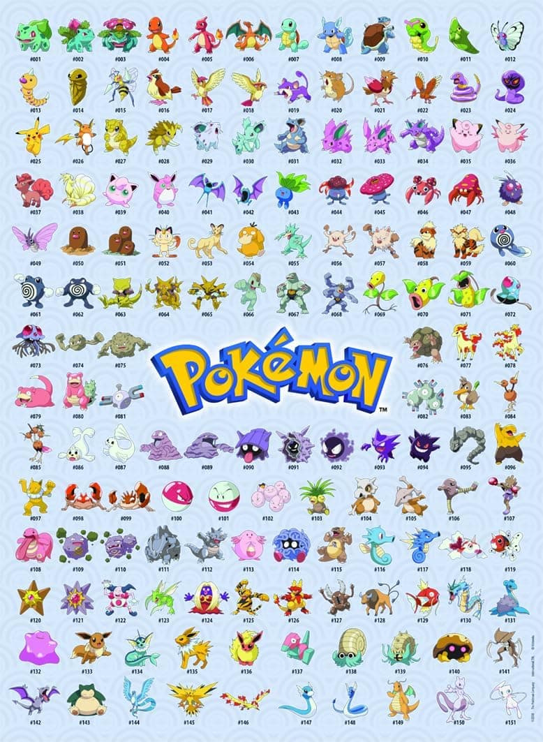 Puzzle de 500 piezas con personajes de Pokémon a todo color