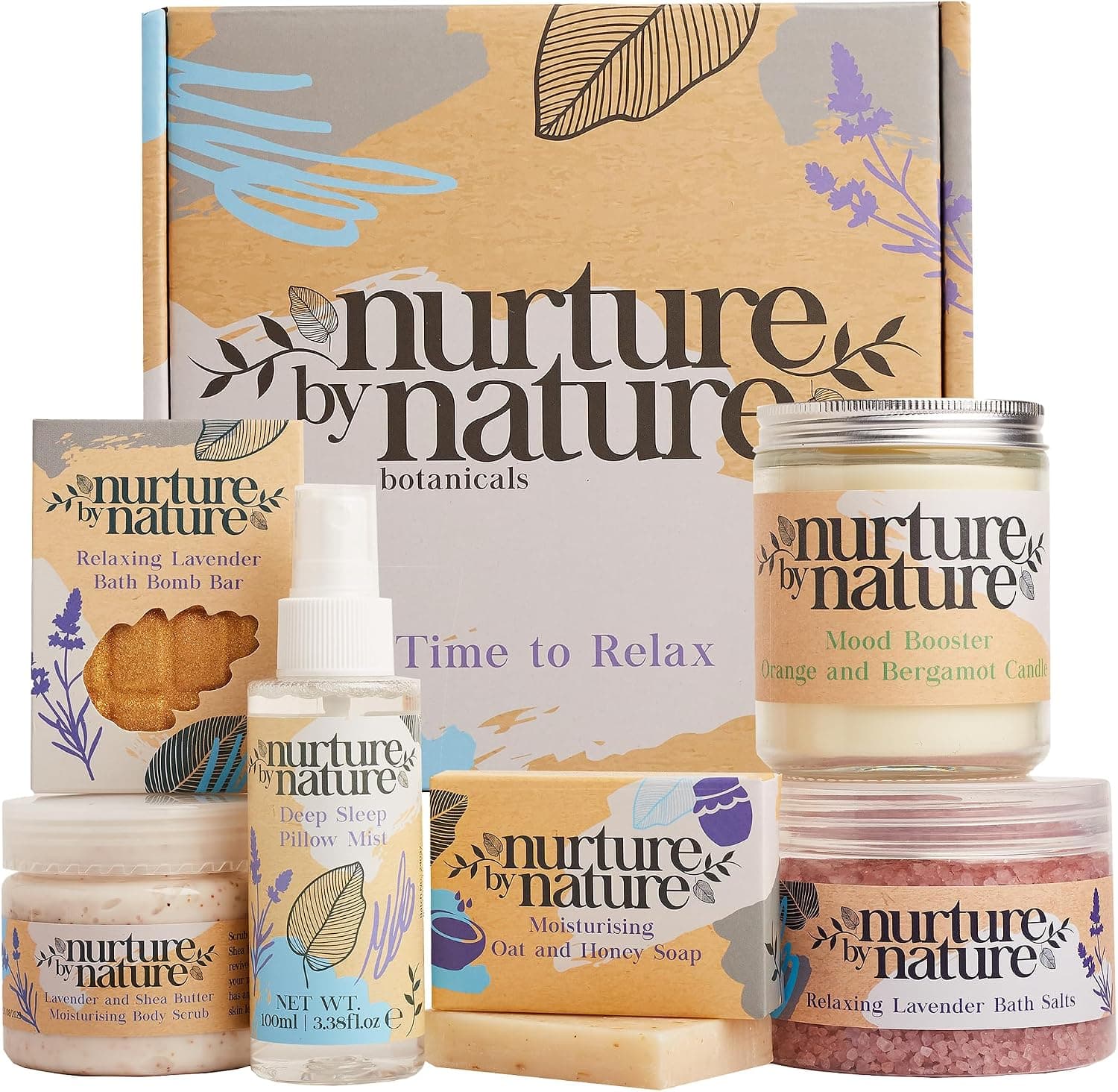 Set de bienestar de lavanda vegano, Nurture by Nature