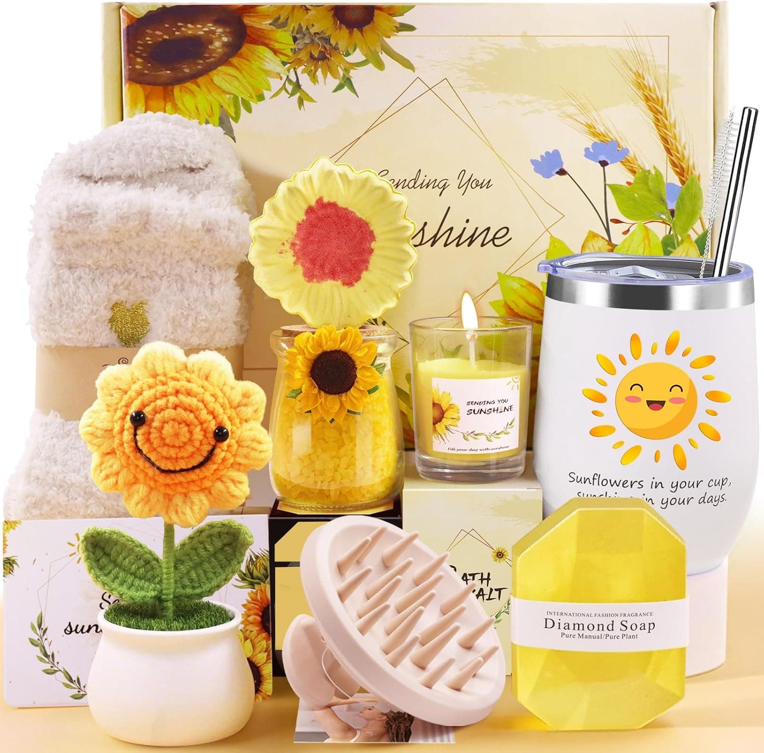 Set de regalo con motivo de girasol