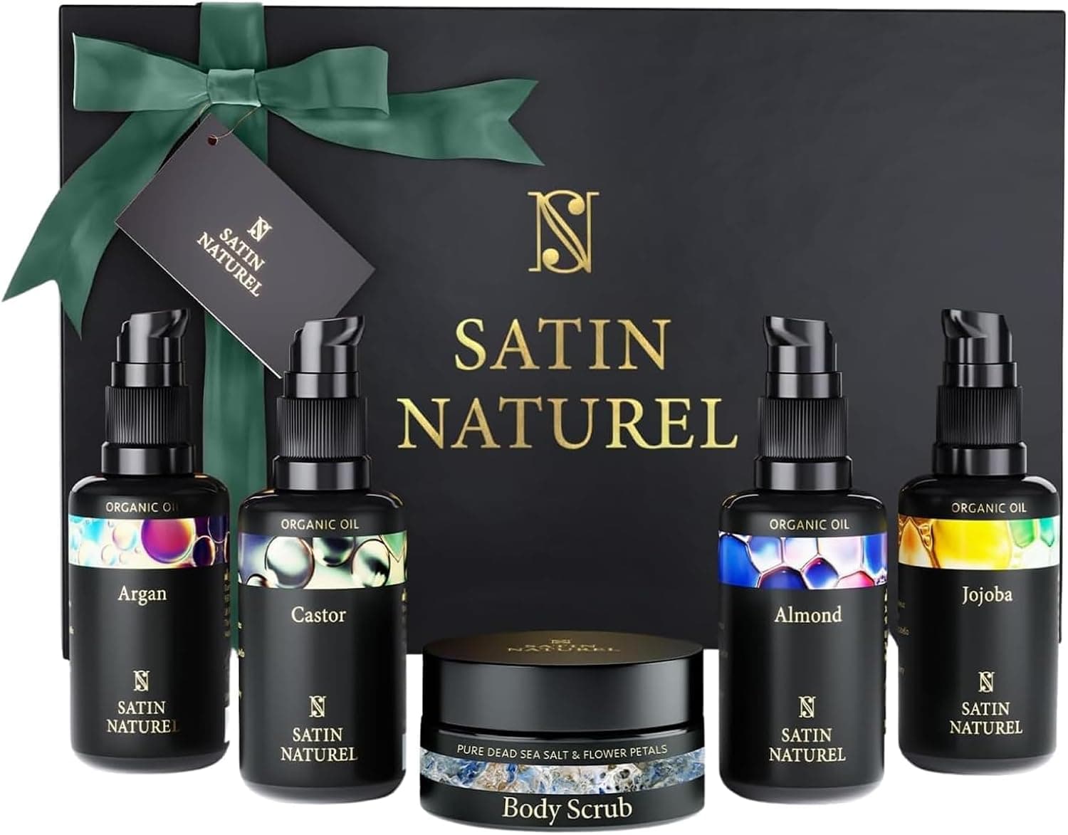 Set de regalo de lujo con aceites naturales, Satin Naturel