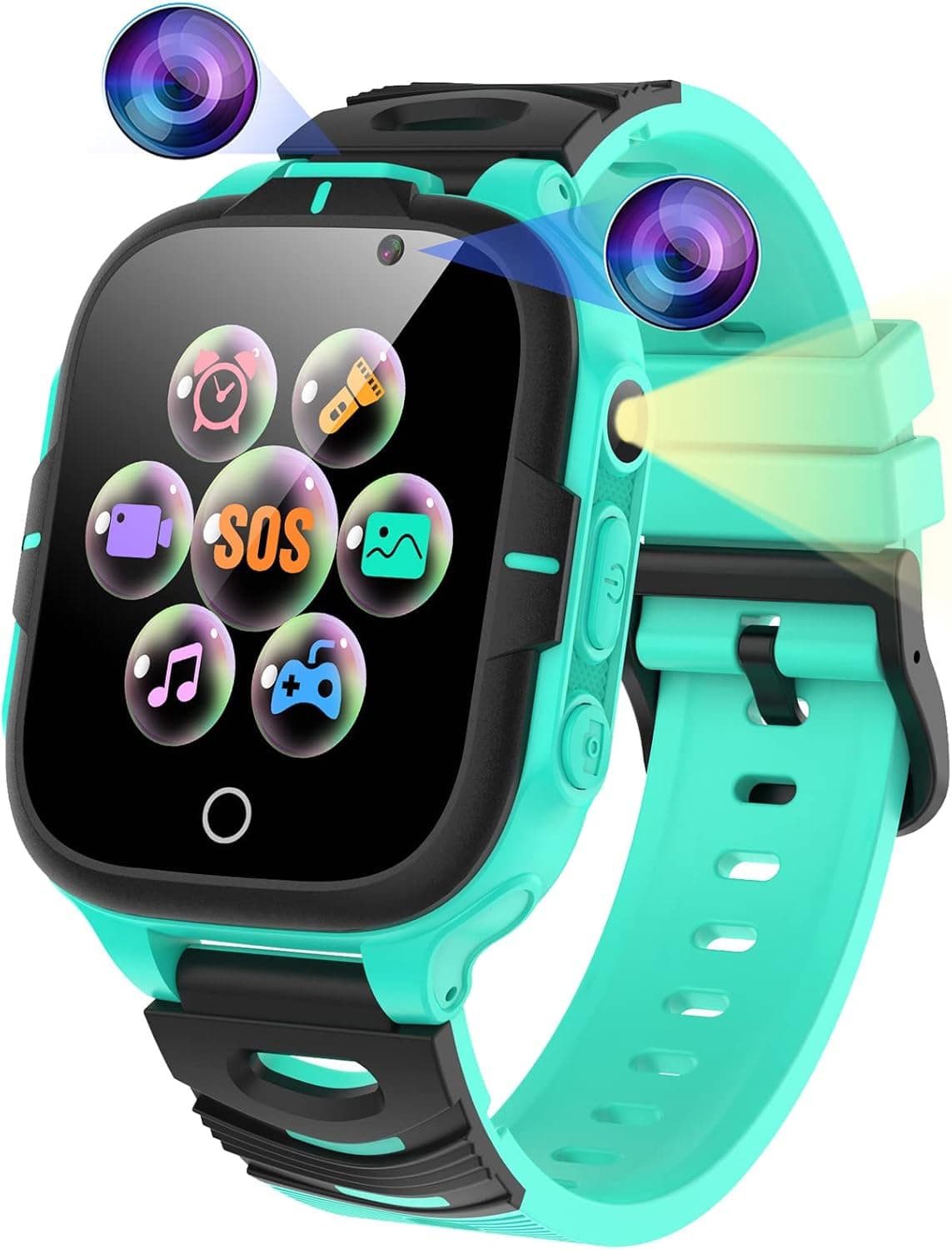 Smartwatch infantil con pantalla táctil y correa de colores