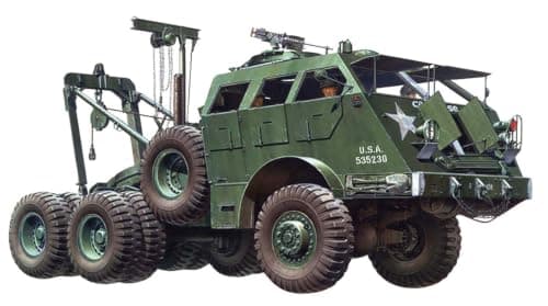 Maqueta Tamiya del camión grúa M26 de recuperación de tanques