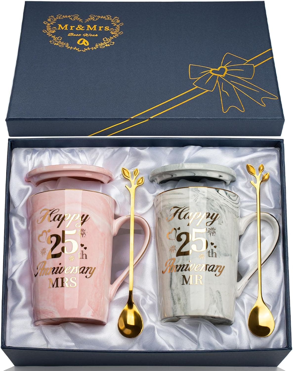 Pack de dos tazas para 25 aniversario de boda