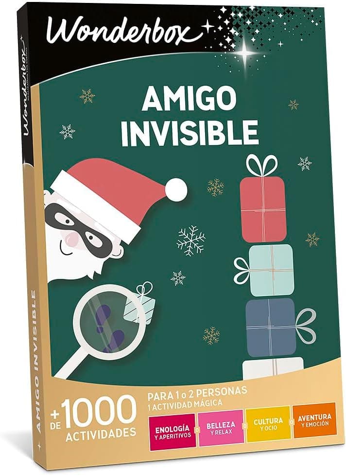 Cofre regalo Wonderbox de amigo invisible con una actividad a elegir