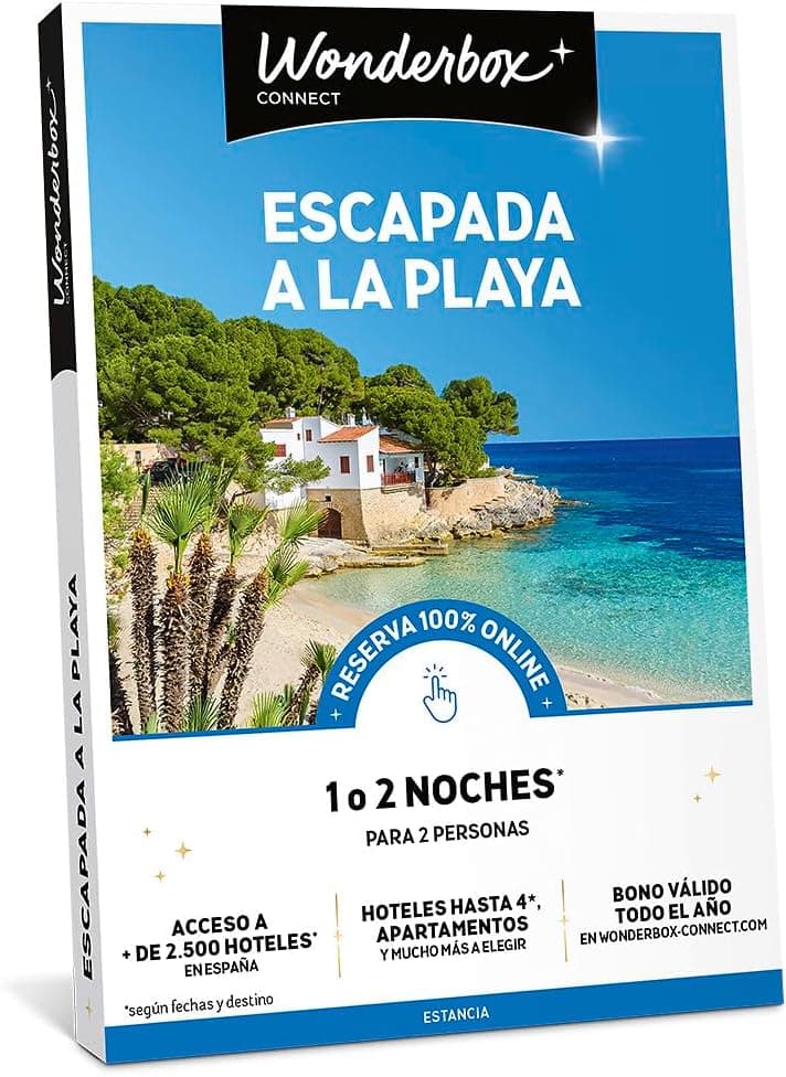 Cofre regalo Wonderbox de escapada a la playa para dos personas