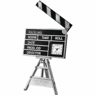 Reloj claqueta de cine de metal