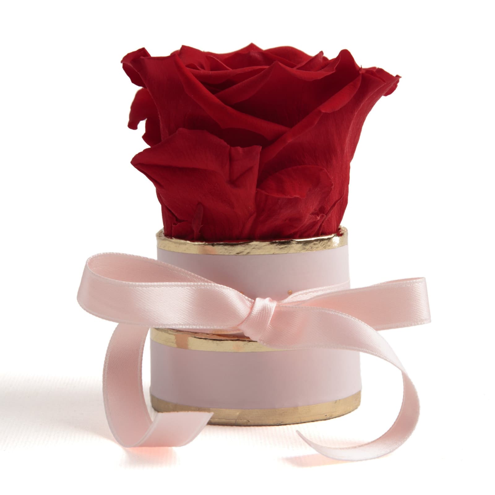 Mini caja redonda con rosa eterna