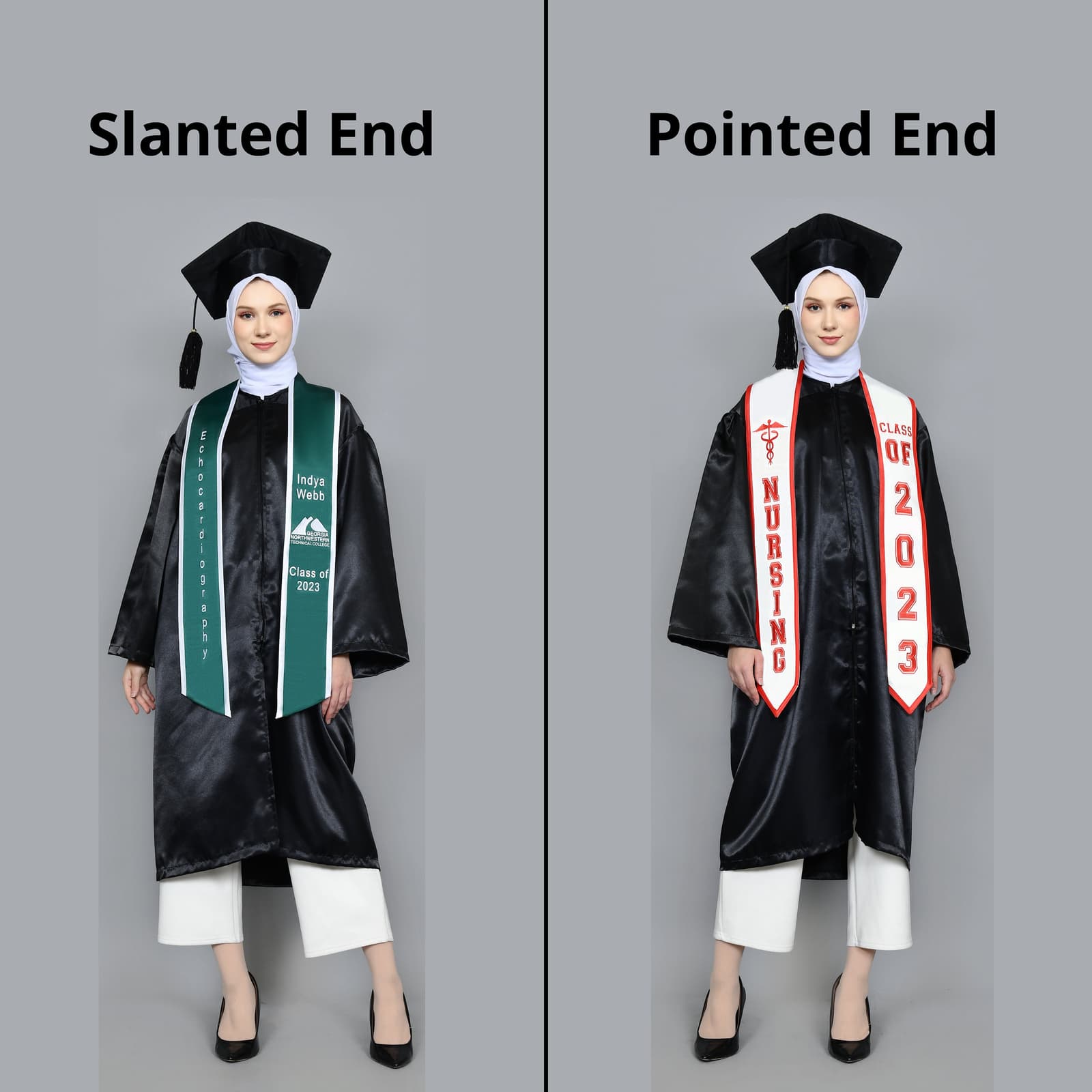 Estola de graduación personalizada con bordado