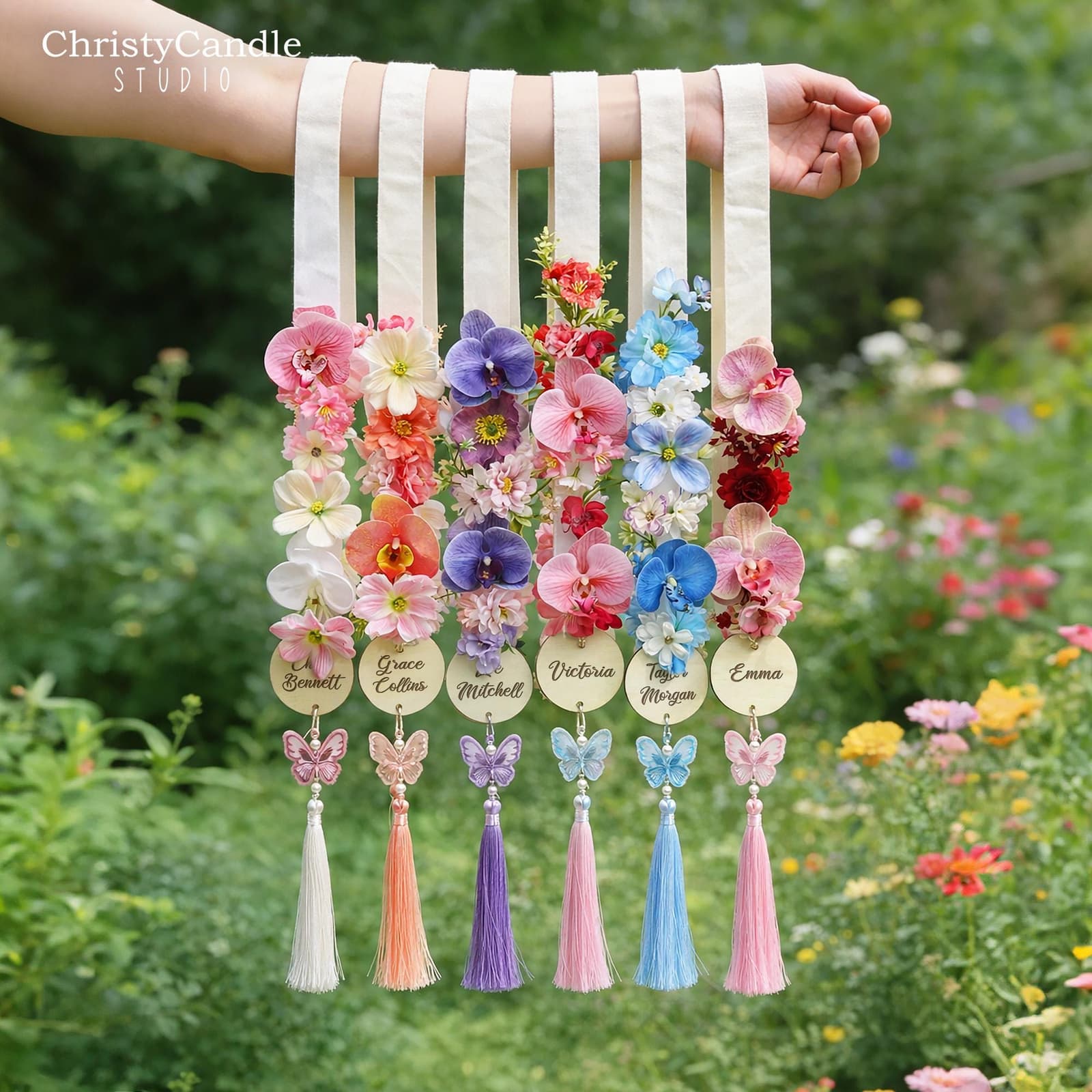 Estola de flores personalizada para graduación