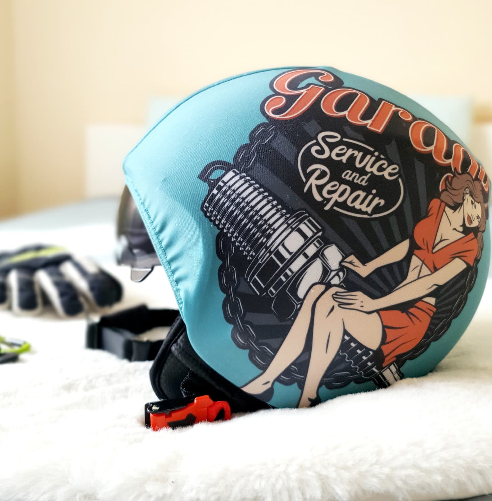Fundas para casco de moto con diseño vintage