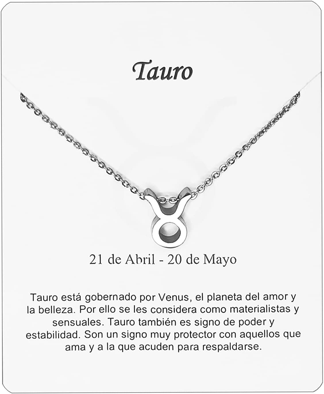 Collar de acero inoxidable con signo del zodiaco