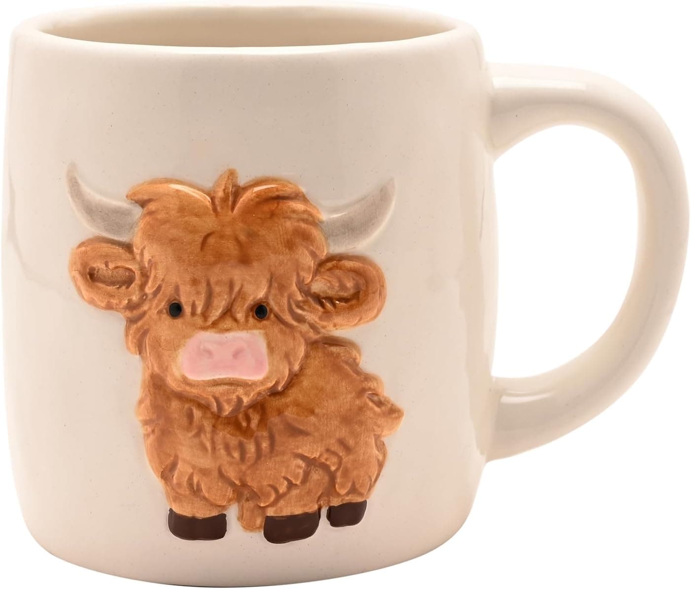 Taza de cerámica con vaca de las tierras altas escocesas