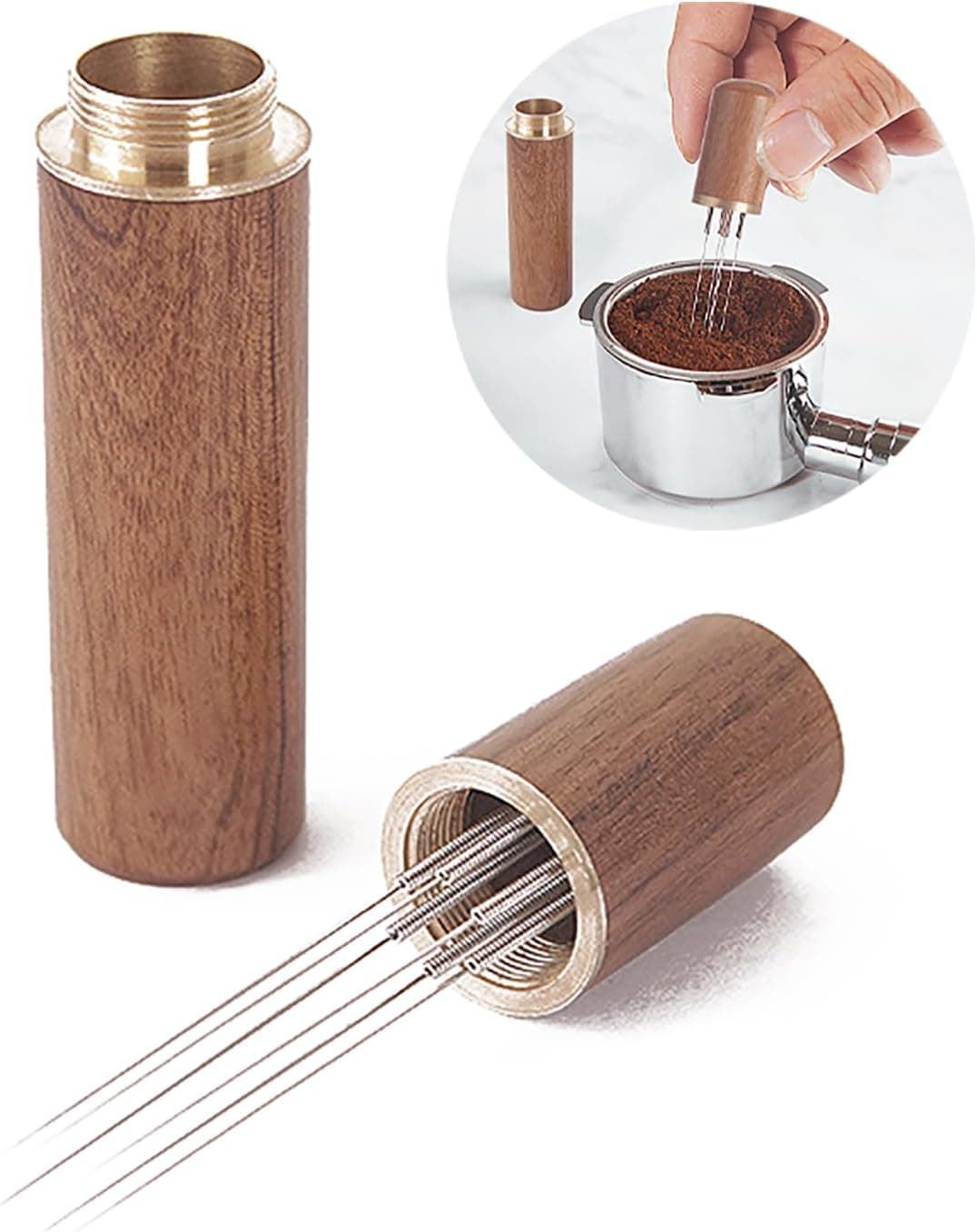 Herramienta WDT de agujas para distribuir café espresso