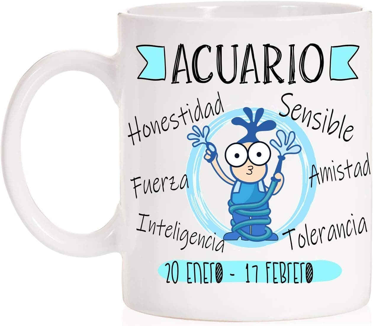 Taza de horóscopo con el signo del zodiaco