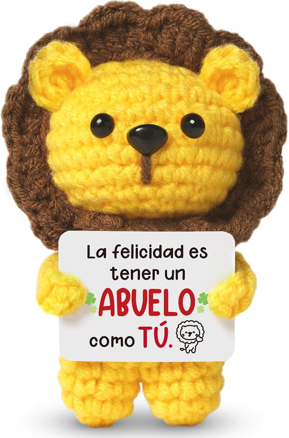 León de ganchillo para regalo de abuelo