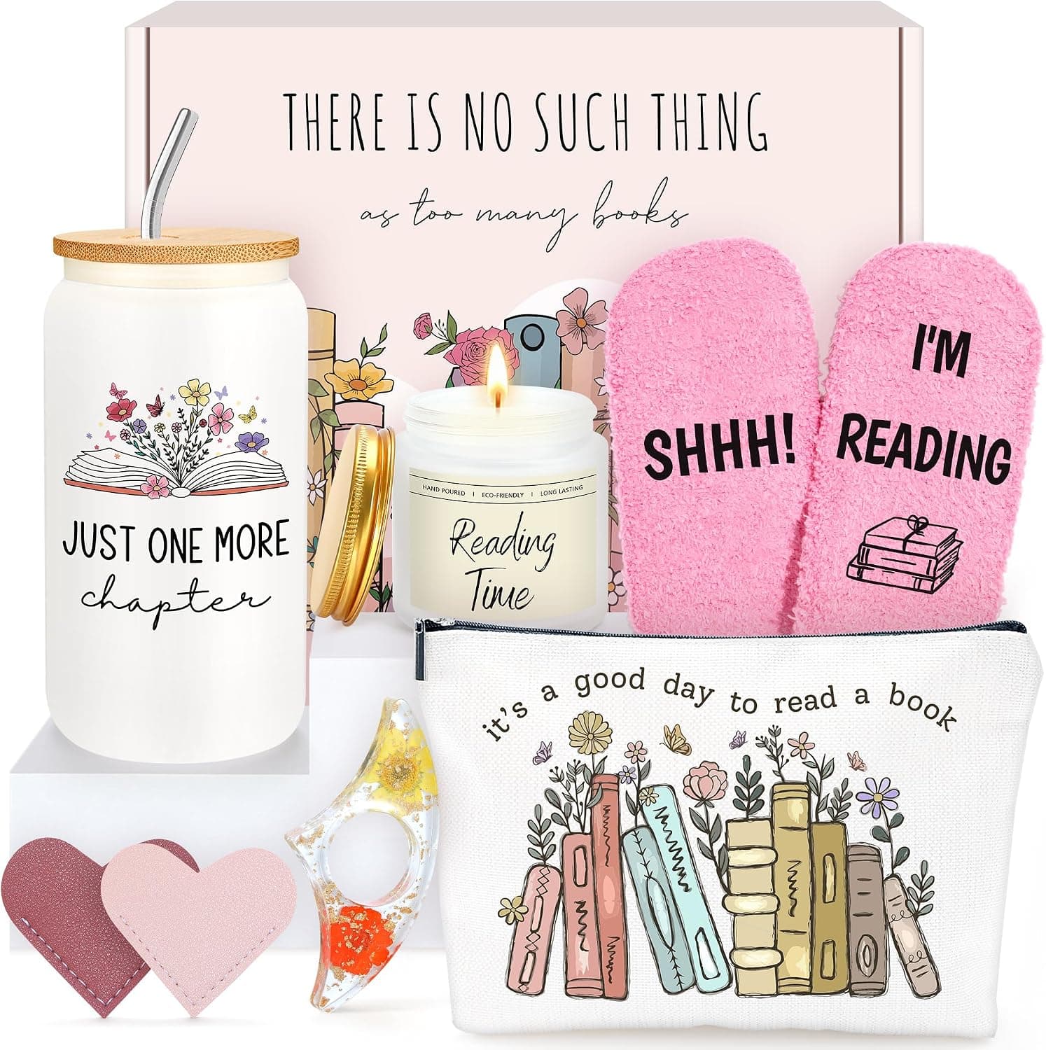 Set de regalo para amantes de los libros con 8 piezas