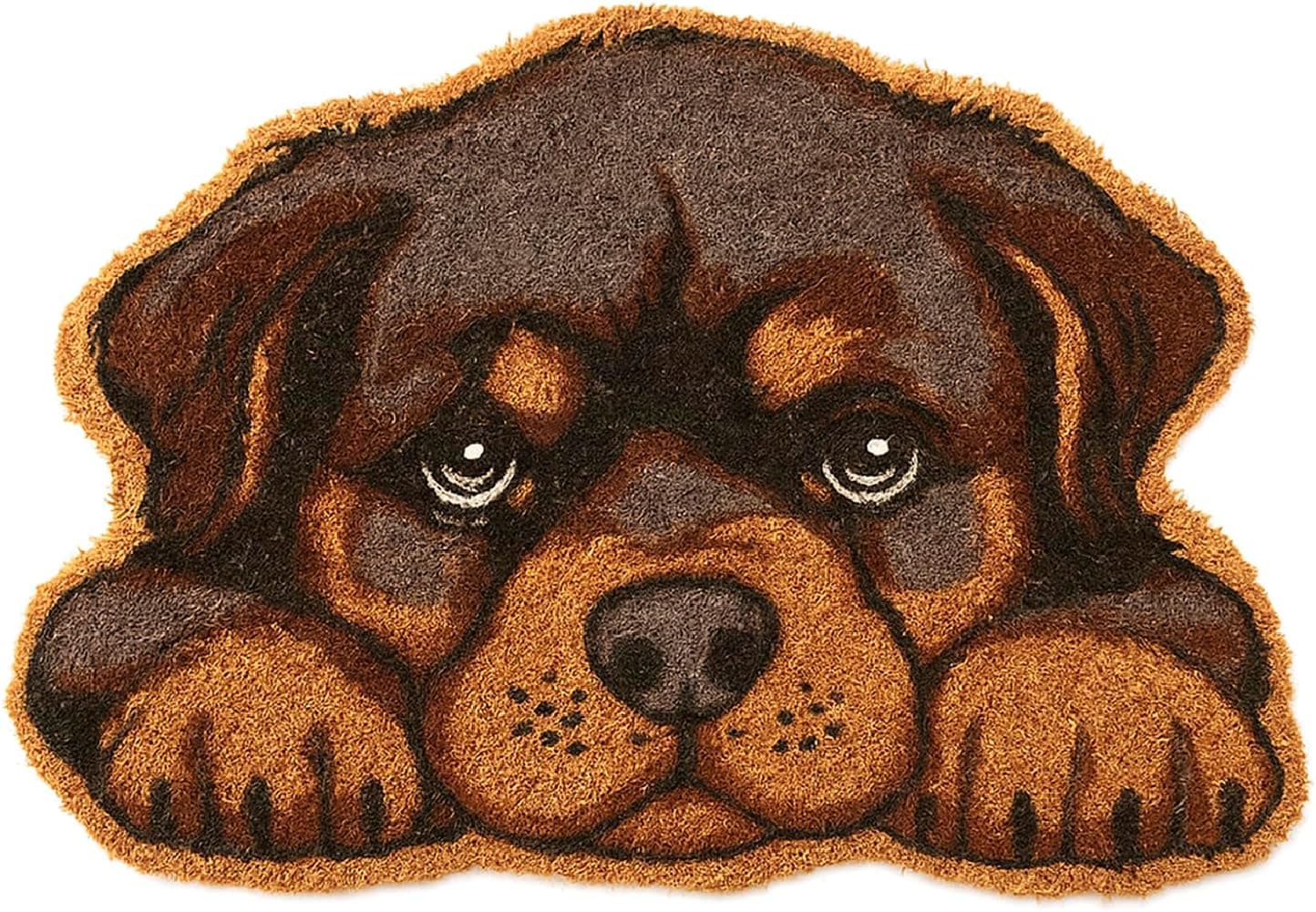 Felpudo de coco con silueta de perro